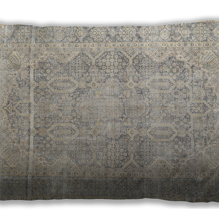 Traditional Classic Rectangular Desert Sand Beige Lumbar Throw Pillow, 13 inch by 19 inch, lbtr1787