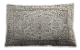 Traditional Classic Rectangular Dark White Beige Lumbar Throw Pillow, 13 inch by 19 inch, lbtr1789