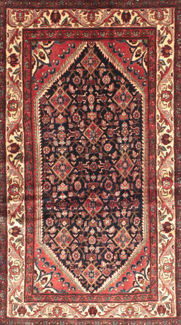Machine Washable Traditional Saffron Red Rug, wshtr178