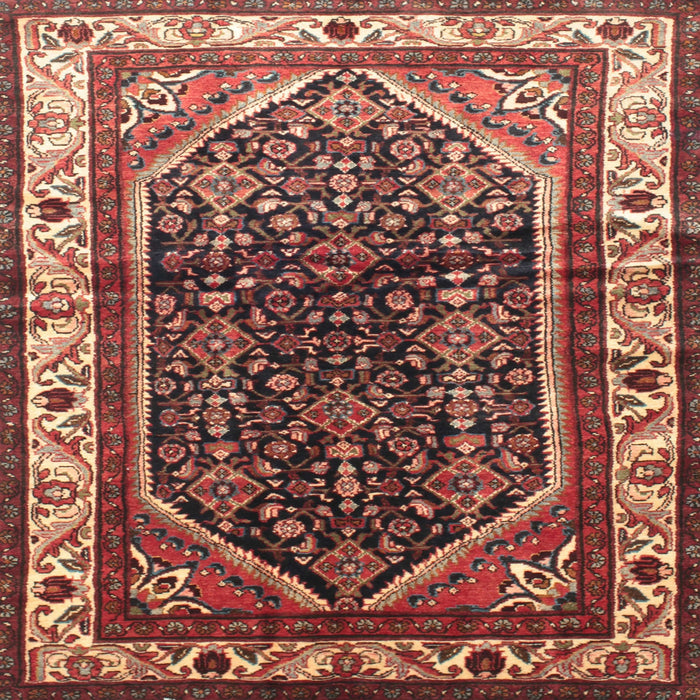 Square Traditional Saffron Red Persian Rug, tr178