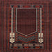 Square Traditional Reddish Brown Persian Rug, tr1791