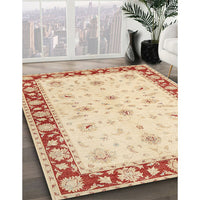 Traditional Khaki Gold Persian Rug, tr1792