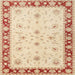 Round Machine Washable Traditional Khaki Gold Rug, wshtr1792