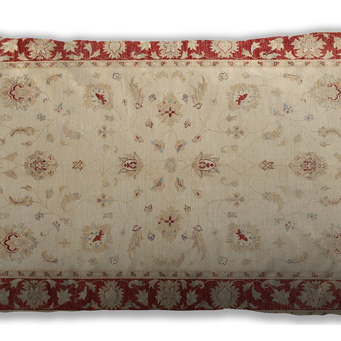 Traditional Classic Rectangular Khaki Gold Lumbar Throw Pillow, 13 inch by 19 inch, lbtr1792