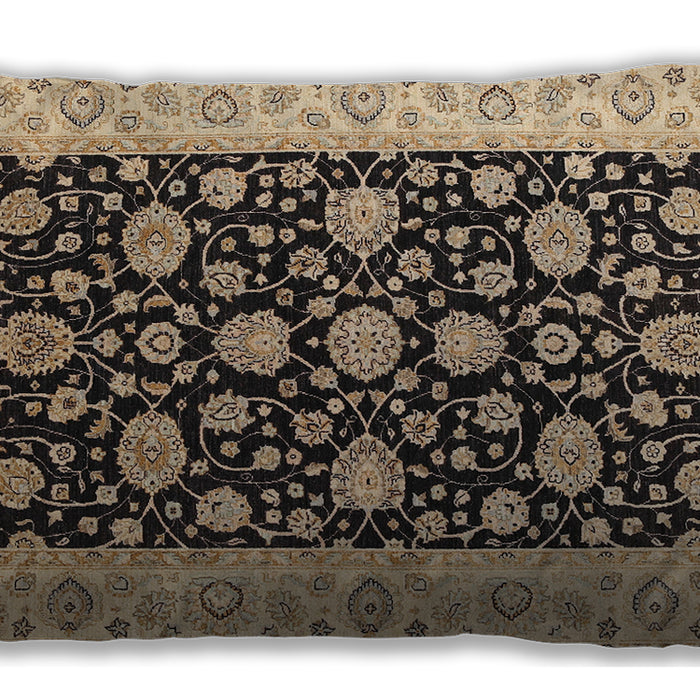 Traditional Classic Rectangular Dark Brown Lumbar Throw Pillow, 13 inch by 19 inch, lbtr1794
