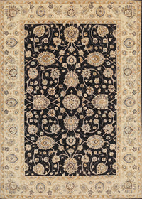 Machine Washable Traditional Dark Brown Rug, wshtr1794