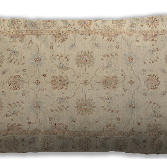 Traditional Classic Rectangular Khaki Gold Lumbar Throw Pillow, 13 inch by 19 inch, lbtr1796