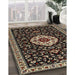 Machine Washable Traditional Black Brown Rug in a Family Room, wshtr1797