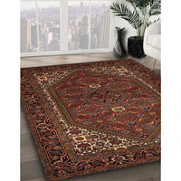 Traditional Sienna Brown Persian Rug, tr1798