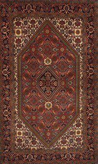 Machine Washable Traditional Sienna Brown Rug, wshtr1798