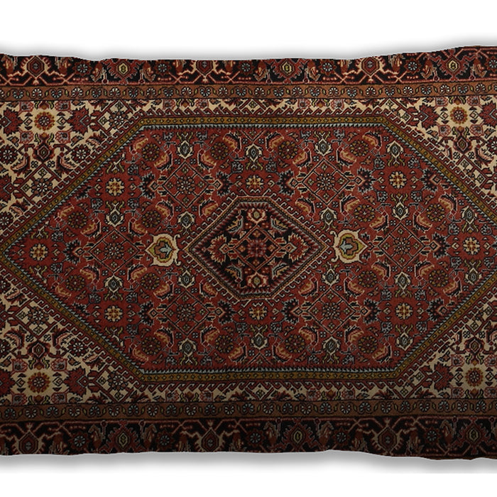 Traditional Classic Rectangular Sienna Brown Lumbar Throw Pillow, 13 inch by 19 inch, lbtr1798
