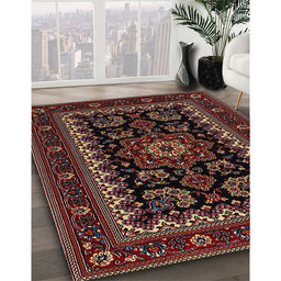 Traditional Brown Persian Rug in Family Room, tr1799