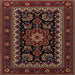 Square Traditional Brown Persian Rug, tr1799