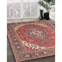Traditional Bright Maroon Red Persian Rug, tr179