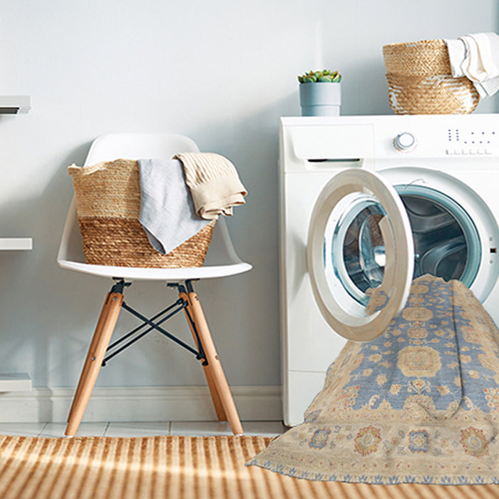 Machine Washable Traditional Brown Rug in a Washing Machine, wshtr1800