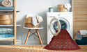 Machine Washable Traditional Red Rug in a Washing Machine, wshtr1801