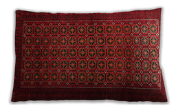 Traditional Classic Rectangular Red Lumbar Throw Pillow, 13 inch by 19 inch, lbtr1801