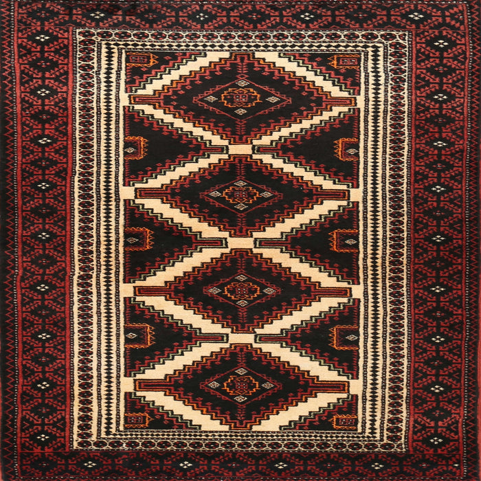 Square Traditional Brown Persian Rug, tr1802