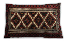 Traditional Classic Rectangular Brown Lumbar Throw Pillow, 13 inch by 19 inch, lbtr1802