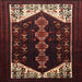 Round Machine Washable Traditional Brown Rug, wshtr1803