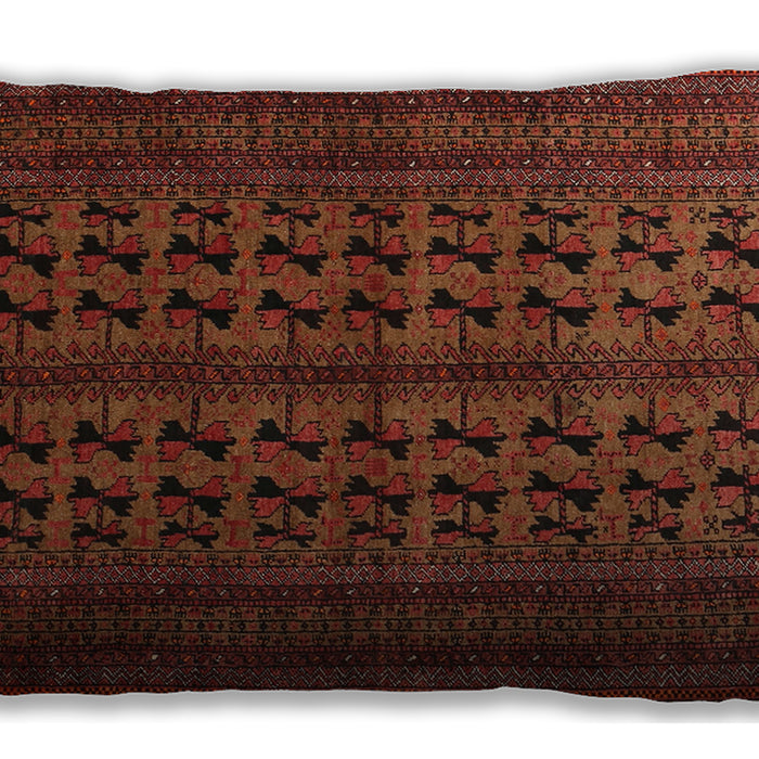 Traditional Classic Rectangular Mahogany Brown Lumbar Throw Pillow, 13 inch by 19 inch, lbtr1804