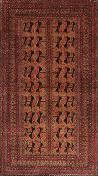 Machine Washable Traditional Mahogany Brown Rug, wshtr1804