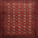 Square Traditional Brown Red Persian Rug, tr1805