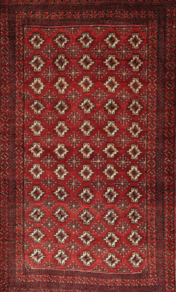 Machine Washable Traditional Brown Red Rug, wshtr1805