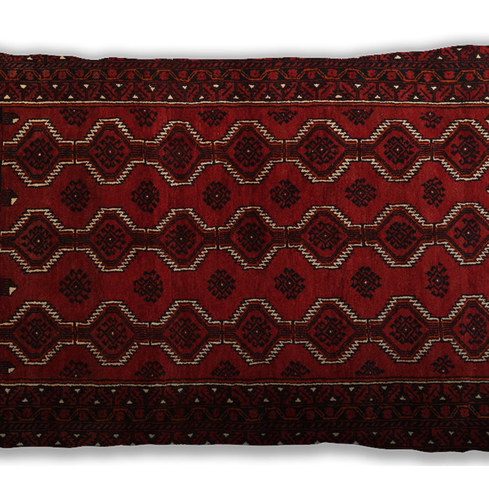 Traditional Classic Rectangular Tomato Red Lumbar Throw Pillow, 13 inch by 19 inch, lbtr1808
