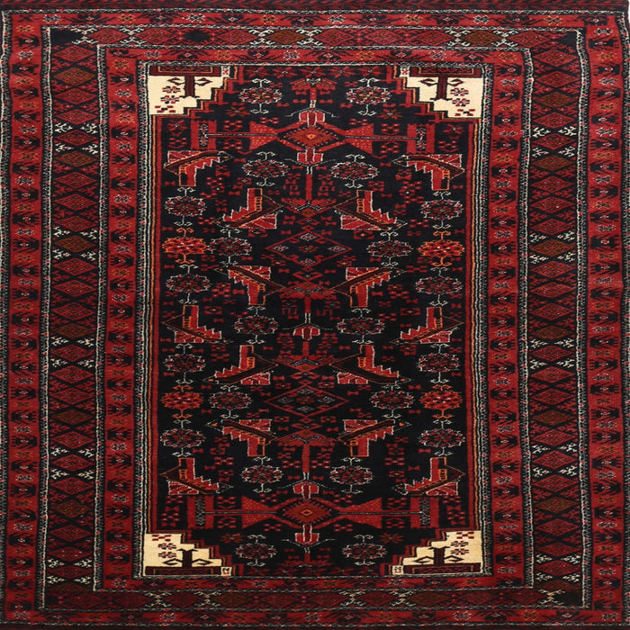Square Traditional Chocolate Brown Persian Rug, tr1809