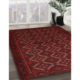 Traditional Red Persian Rug in Family Room, tr1810