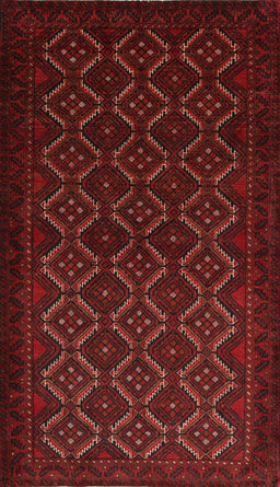 Machine Washable Traditional Tomato Red Rug, wshtr1810
