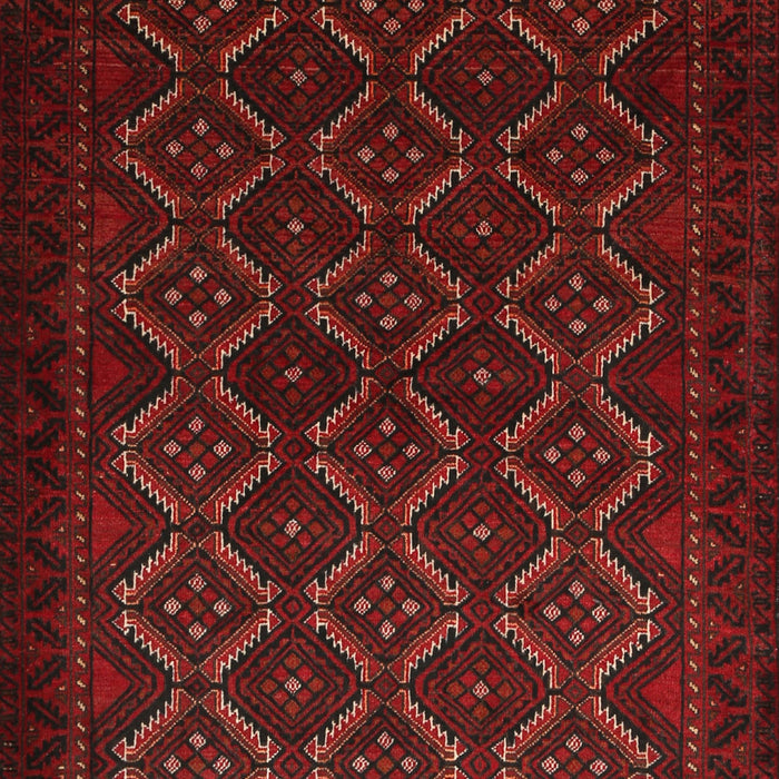 Machine Washable Traditional Tomato Red Rug, wshtr1810