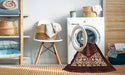 Machine Washable Traditional Brown Rug in a Washing Machine, wshtr1812