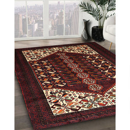 Machine Washable Traditional Brown Rug in a Family Room, wshtr1812