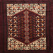 Round Machine Washable Traditional Brown Rug, wshtr1812