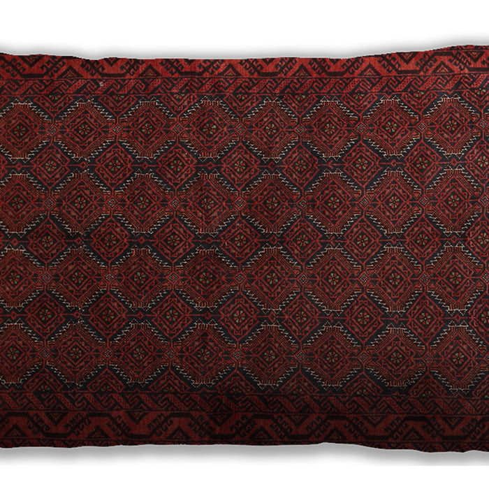 Traditional Classic Rectangular Cranberry Red Lumbar Throw Pillow, 13 inch by 19 inch, lbtr1813