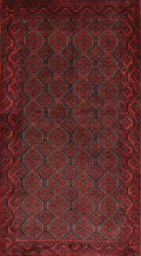 Machine Washable Traditional Cranberry Red Rug, wshtr1813