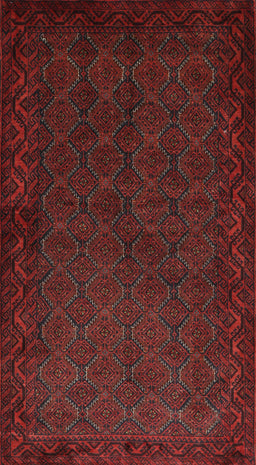 Machine Washable Traditional Cranberry Red Rug, wshtr1813