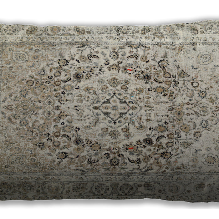 Traditional Classic Rectangular Khaki Green Lumbar Throw Pillow, 13 inch by 19 inch, lbtr1814
