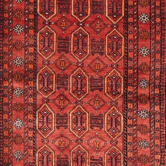 Machine Washable Traditional Tomato Red Rug, wshtr1815