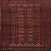 Square Traditional Crimson Red Persian Rug, tr1816