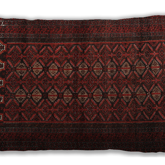 Traditional Classic Rectangular Crimson Red Lumbar Throw Pillow, 13 inch by 19 inch, lbtr1816