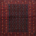 Round Machine Washable Traditional Burgundy Brown Rug, wshtr1817