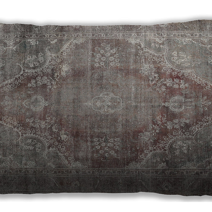 Traditional Classic Rectangular Rosy-Finch Purple Lumbar Throw Pillow, 13 inch by 19 inch, lbtr1818
