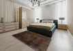 Machine Washable Traditional Night Red Rug in a Bedroom, wshtr1819