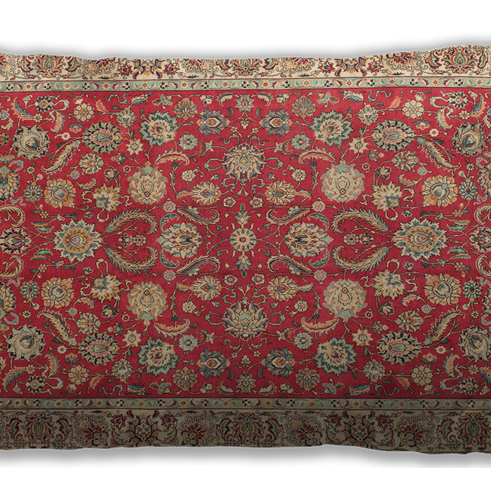 Traditional Classic Rectangular Red Lumbar Throw Pillow, 13 inch by 19 inch, lbtr181