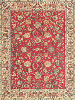 Machine Washable Traditional Red Rug, wshtr181