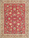 Machine Washable Traditional Red Rug, wshtr181