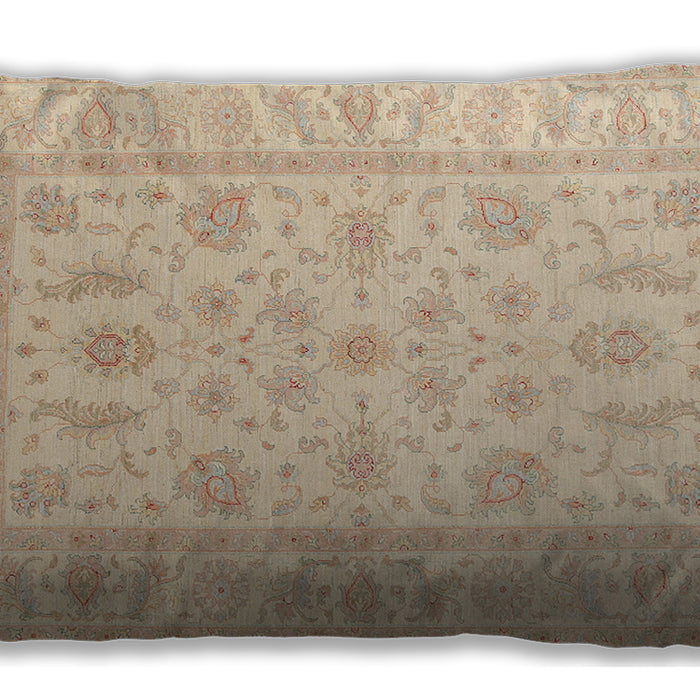 Traditional Classic Rectangular Khaki Gold Lumbar Throw Pillow, 13 inch by 19 inch, lbtr1820